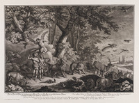 KG 01111
<br/>
Adam en Eva en de zondeval (serie 12 bladen)
<br/>
<em>Ridinger, Johann Elias (1698-1767)</em>